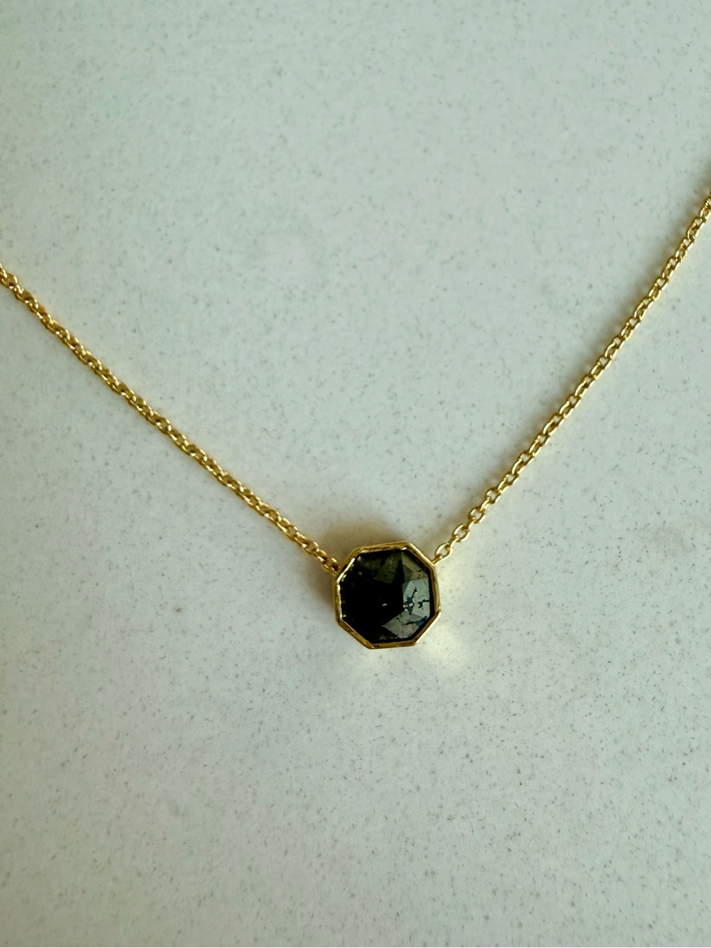 Gorjana Black Onyx Protection Stone Gold Necklace
